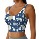 thumbnail image 2 of Fotbe cute winter bear Sujetador Deportivo Largo sin Aros para Mujer con Almohadillas y Soporte Medio, Transpirable y Absorbente, Camiseta Tipo Chaleco o Tank Top-X-Large, 2 of 8
