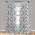 thumbnail image 5 of Ambesonne Geometric Curtains, Classical Moroccan, Pair of 28"x95", Multicolor, 5 of 5