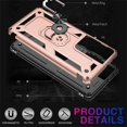 thumbnail image 4 of Samsung Galaxy S21 Ultra 5G Case, Dteck Hybrid Rugged Shockproof Case with 360 Degree Rotation Ring Holder Finger Kickstand for Samsung Galaxy S21 Ultra,Rosegold, 4 of 5