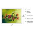 thumbnail image 2 of Koke'e Ohia - Native Hawaiian Ohia Lehua Tree Blossom - From an Original Hawaii Watercolor Painting by Peggy Chun - Master Art Print (Unframed) 9in x 12in, 2 of 4