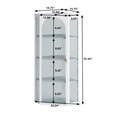 thumbnail image 4 of 41" Wall Mounted Corner Cabinet, Modern Glass Door Storage Cabinet, Wall Mounted Corner Cabinet for Small Spaces, Bedroom, Living Room, Bathroom, Kitchen, White, 4 of 9