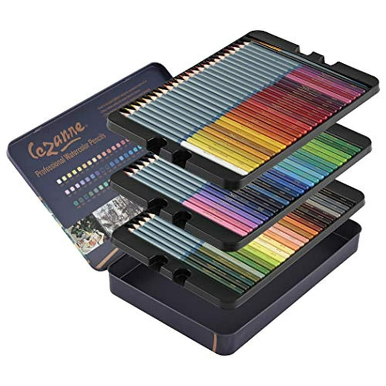 Cezanne Watercolor Pencils - Professional Artist Quality Soft Core Leads  for Watercolour Painting, Coloring, Drawing, Layering, Blending, Shading,  Use Wet or Dry - Set of 72 