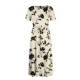 thumbnail image 7 of LWavelet Women's Plus Size Bohemian Patchwork Maxi Dress Short Sleeve Tie Waist Casual Ethnic Dress with Pockets Green 5XL, 7 of 7