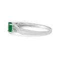 thumbnail image 4 of 10k White Gold Oval Emerald And Diamond Ring, 4 of 6
