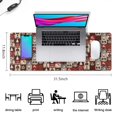 thumbnail image 5 of Long Mouse Pads for Desk,Red Christmas Collage Pattern Desk Mats on Top Of Desks, Desk Mouse Pad Extra Large with 3mm Non-Slip Base and Stitched Edge for Gaming,Office,Work,Home 31.5x11.8in, 5 of 5