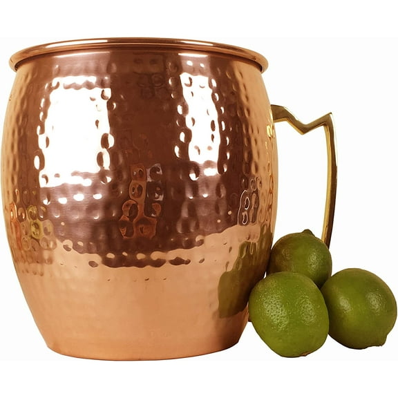 Lifestyle Banquet Giant Moscow Mule Mug (Solid Not Plated) - 1.3 Gallons (166.4 Oz) Extra Large Moscow Mule Copper Mug - Pure Hammered Copper Ice Bucket