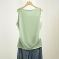 thumbnail image 5 of Endives Women's Cotton Tank Top Fitness Round Neck Wrapped Camisole Top Vest Basic Layer Tank Top Sport Wear Light Green, 5 of 7