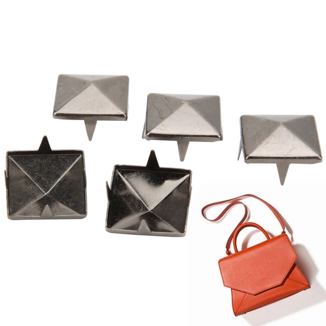 100pcs Rivets, Square Pyramid Punk Rivets for Bracelets, Clothing, Handbag Leather Rivet Punk Rivet with 4 Claw Metal Studs