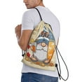 thumbnail image 3 of Bingfone Hello Summer Cute Gnome Drawstrings Backpacks Bags For Men Women Gym Drawstrings Bag, 3 of 9