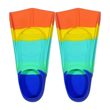 Isvgxsz Swimming Training Fins,Comfortable Silicone Flippers for Swimming and Diving,Size Suitable Kids Girls Boys Adult