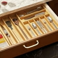 thumbnail image 6 of SpaceAid  Silverware Drawer Organizer with Labels, Expandable,Bamboo, 10 Slots, 6 of 6
