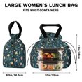 thumbnail image 5 of Pioneer Flower Floral Print Pattern Drawstring Lunch Bag Women - Drawstring Lunch Bag Insulated for Work Office - Stain-Resistant Large Lunchbags for Women with Multi-Pockets, 5 of 6