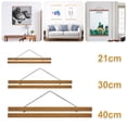 thumbnail image 1 of Marco magnético para colgar pósteres de madera Relax Love, 4 piezas, kit de colgadores de fotos de madera de teca con cuerda para fotos, impresiones en lienzo, obras de arte, decoración de interiores, 1 of 8