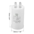 thumbnail image 2 of Uxcell CBB60 14uf Run Capacitor,AC450V 4Pin Double Insert for Motor Star 72x40mm, 2 of 5