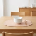 thumbnail image 6 of Unique Bargains Set of 6 Solid Placemats Leather Placemats for Kitchen Dining Pink, 6 of 7