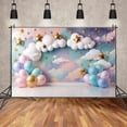 thumbnail image 2 of Balloon Gold Star Arch Birthday Party Photobooth Backdrop Nebular Sky Cloud Background Childr Photography Studio Props, 2 of 8
