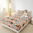 thumbnail image 4 of Homewish Teens Kawaii Dachshund Dog 4pcs Bed Sheets,Colorful Flowers King Sheets,Cartoon Animal Pet Super Cozy Sheet Set,Luxury Bedroom Decor, 4 of 7
