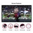 thumbnail image 2 of Portable Screen For Projector 84" 100" 150" 16:9 Polyester Outdoor Movie Curtain For Travel Home Theater DLP Projektor ,Wrinkle-Free, 2 of 6
