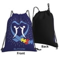 thumbnail image 2 of Autism Autistic Awareness Drawstring Backpack Sackpack String Bag Cinch Waterproof Bags for Gym Sports Yoga Travel Beach Swimming shopping, 2 of 7
