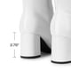 thumbnail image 4 of Botas DREAM PAIRS DWUMKB2517 Blancas Altas hasta la Rodilla con Punta Cuadrada, 4 of 8