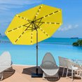 thumbnail image 7 of 9 ft Solar Umbrella 32 LED Lighted Patio Umbrella Table Market Umbrella with Tilt and Crank Outdoor Umbrella for Garden, Deck, Backyard, Pool and Beach (Navy Blue), 7 of 7
