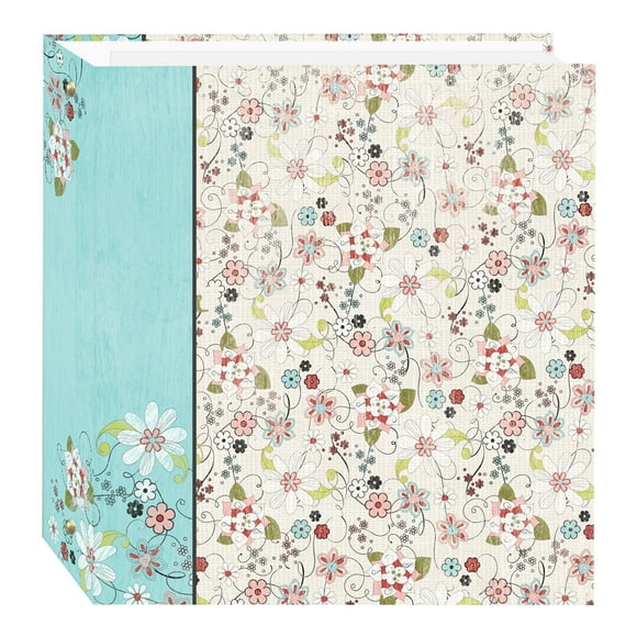 Pioneer Photo Albums TR-100D Explosion Magnetic 3-Ring Photo Album 100 Page, Bold Flower, ys/m