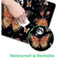thumbnail image 5 of Mouse Pad,Desk Mat,Computer Mouse Pad + Cute Coasters,35.4"x15.7" with Non-Slip Black Rubber Base Mouse Pad,for Mouse Pads for Laptop,Gaming Office & Home,Washable Mousepad,Butterfly and Moon, 5 of 6