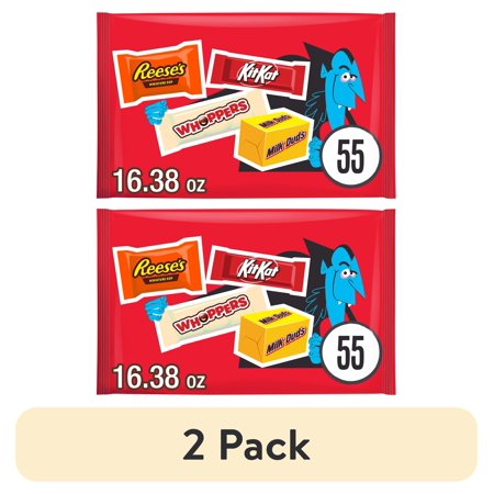 (2 pack) Hershey Assorted, Halloween Candy Variety Bag, 16.38 oz (55 Pieces)