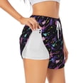 thumbnail image 3 of Lsque Colorful Guitar Printed Women's Running Shorts with Liner Pockets,Elastic Quick Dry Workout Athletic Gym Yoga Shorts,Womens High Waist Shorts-Small, 3 of 9