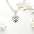thumbnail image 3 of Diamond Pendant Necklace For Women | 3 ct IGI Certified Heart Shape | Lucida Four Prong Lab Diamond Pendant Necklace In 14K Yellow Gold | FG-VS1-VS2 Quality Friendly Diamonds, 3 of 4