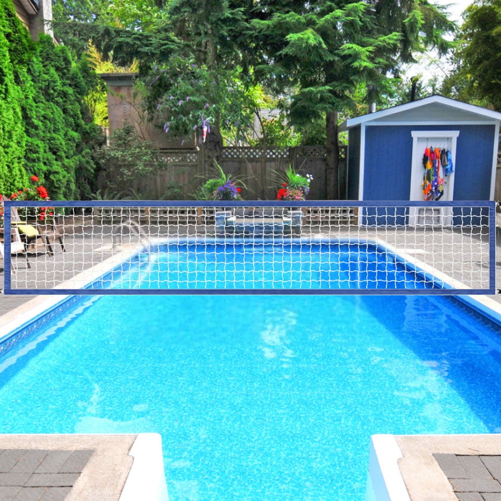 HUISZJ 15ftx3ft Volleyball Net, Folding Training Net Pool with Carrying Bag, Water Volleyball Net for Outdoor Swimming