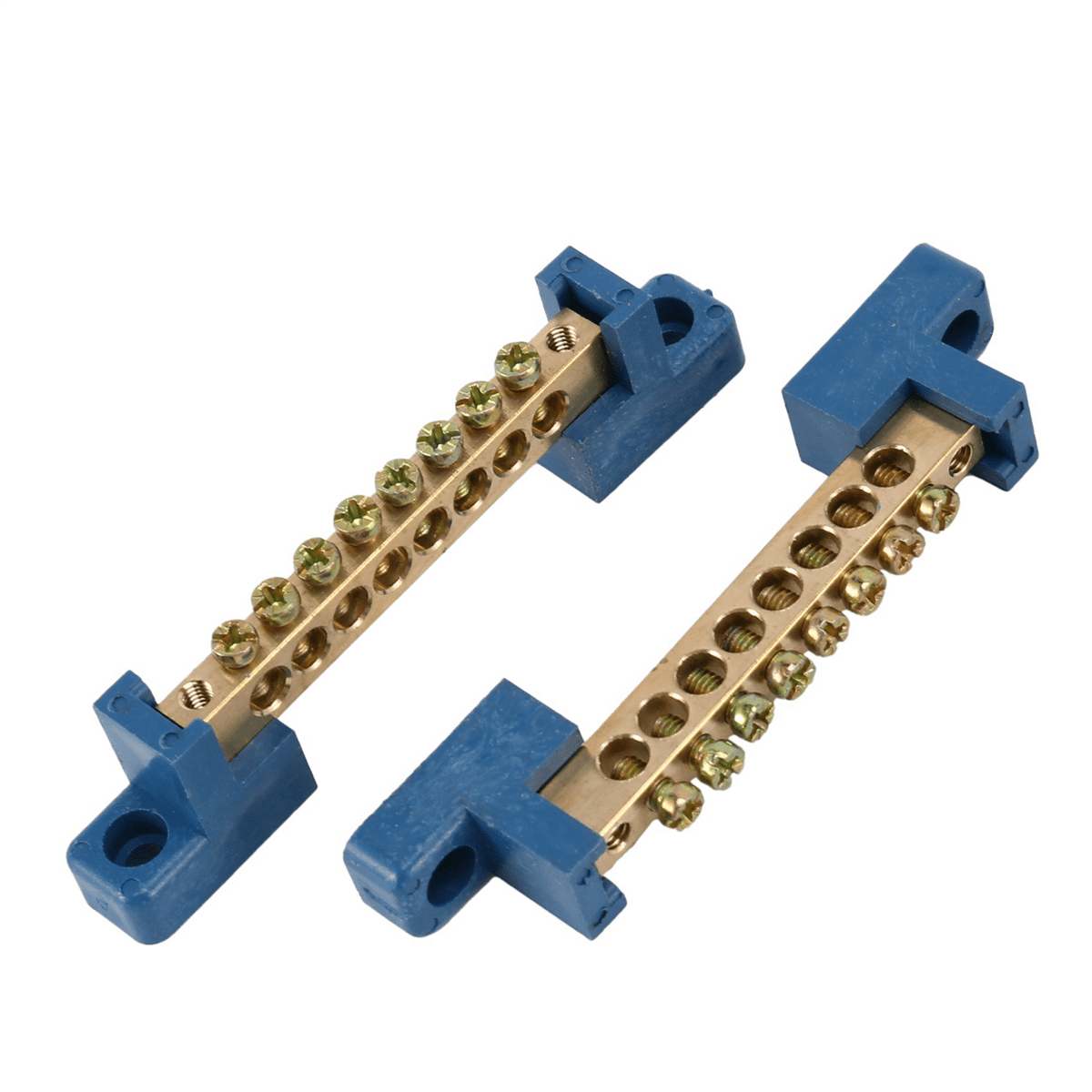 8 Terminal Bus Bar Terminal Block 20 Pack Brass Wire Screw Terminal for Car Boat Marine Ground Power Distribution