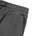 thumbnail image 7 of Generic Men's Ribbed Knit Lounge Pajama Pants Drawstring Straight Long Pants Loose Fit Comfort Trousers Workout with Pockets, 7 of 7