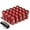 Red, variant on J2 Engineering LN-T7-034-125-RD J2 Engineering 7075 Aluminum M12 x 1.25 20 Pcs 50mm Open End Lug Nut Set with Adapter Red