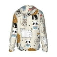 thumbnail image 3 of Uemuo Hand Drawn Animals Pattern Women's Full Zip UPF 50+ Sun Protection Hoodie Jacket Long Sleeve Sun Shirt Hiking Outdoor Performance with Pockets-XX-Large, 3 of 9