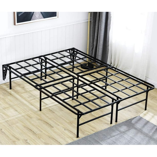 16 Inch Heavy Duty Queen Size Bed Frame, Can A Headboard Be Attached To Platform Bed Frame