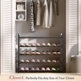 thumbnail image 2 of Expandable Shoe Rack for Closet \uC\uD Adjustable Shoe Rack for Small Space Small Shoe Organizer for Front Door Sturdy Metal, 2 of 7