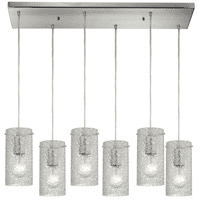 

Pendants 6 Light With Satin Nickel Finish Clear Glass Medium Base 30 inches 360 Watts - World of Lamp