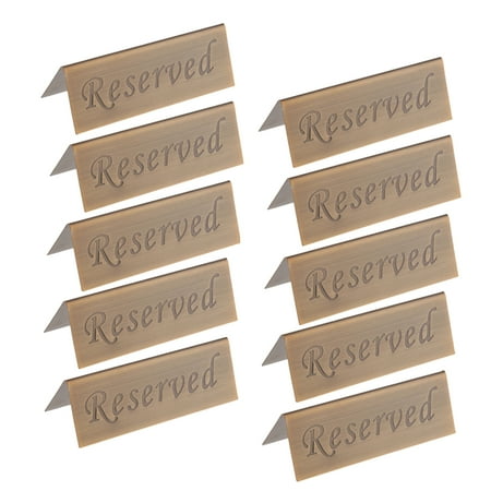 

10x Stainless Steel Restaurant Reserved Holder Card Booked Stand Rack