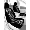 thumbnail image 2 of CalTrend Front Buckets NeoSupreme Seat Covers for 2013-2014 Mazda 2 - MA139-31NN Hawaii Black Insert with Black Trim, 2 of 3