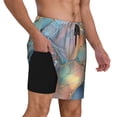 thumbnail image 2 of Daiia Pastel Abstract Fluid Art Mens Swim Trunks Swim Shorts Quick Dry Swim Shorts with Mesh Lining Pockets-X-Large, 2 of 9