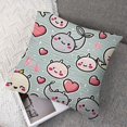 thumbnail image 7 of Narwhal Throw Pillow Cushion Case, Colorful Polka Dotted and Heart Pattern Background with Cartoon Character Whales, Decorative Square Accent Pillow Cover,  Multicolor, 7 of 7