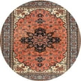 thumbnail image 1 of Ahgly Company Machine Washable Indoor Round Traditional Light Copper Gold Area Rugs, 4' Round, 1 of 7