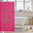 thumbnail image 3 of Manfei Cute Bowknot Letter K Shower Curtain 72Wx78L,Glitter Bow Print Bath Curtain,Hot Pink, 3 of 5