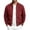 Red, variant on FRSASU Men's Suede Bomber Jacket Zip‑Up Stand Collar Long Sleeve Casual Lightweight Outerwear with Side Pockets Red