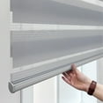 thumbnail image 6 of Regal Living Cordless Light Filtering Zebra Polyester Roller Shades, Gray - 60" W x 72" L, 6 of 8