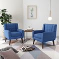 thumbnail image 5 of Daisy Modern Wood Accent Chair, Grey (Set of 2), 5 of 5