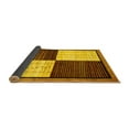 thumbnail image 2 of Ahgly Company Indoor Round Abstract Yellow Contemporary Area Rugs, 3' Round, 2 of 4
