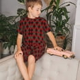 thumbnail image 4 of Fotbe Argyle Plaid Pijama Estampada de 2 Piezas para Niños – Ropa de Dormir de Manga Corta Cómoda para Niños y Niñas, Camiseta y Shorts de Algodón-4X-Large, 4 of 6