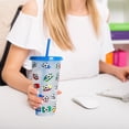 thumbnail image 1 of Ynlkorvg Glass&Bottle Creative Water Cup Football Cup PP Plastic Straw Cup Football Plastic Transparent Straw Cup 710ml Cold Change Temperature Sensitive Plastic Cup, 1 of 4